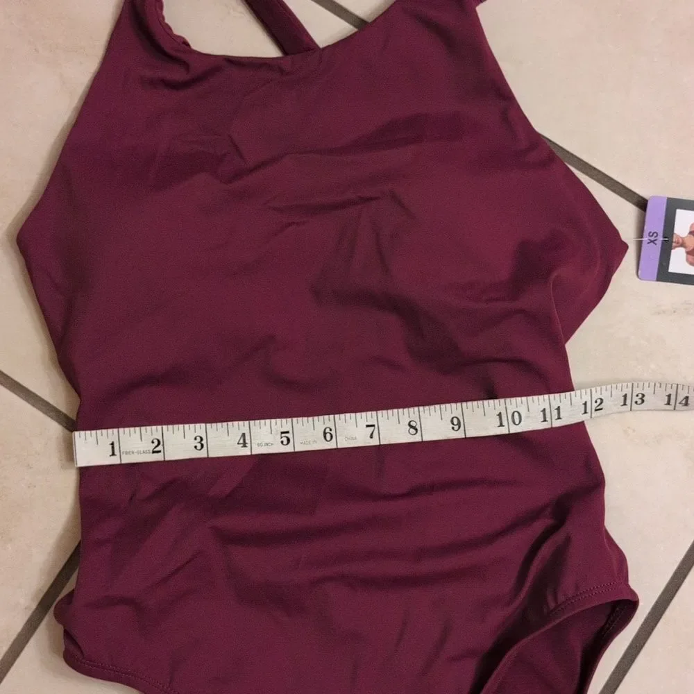 NEW TYR One Piece Swimsuit Wine Purple Red Color Size XS